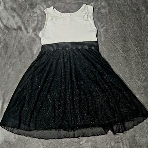 Xhilaration Black and White Sparkle Kids Dress